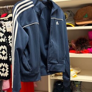 Adidas Men's Navy Blue Bomber Jacket